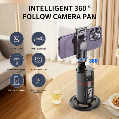 Capture Every Moment with the P02 Gimbal: 360° Ai-Powered Selfie Stick with Detachable Phone Clip!